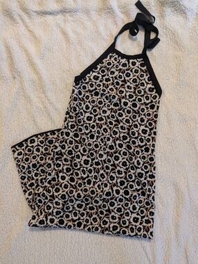 Diane von Furstenberg X Target Black, Cream & Tan Leopard Halter Midi Dress